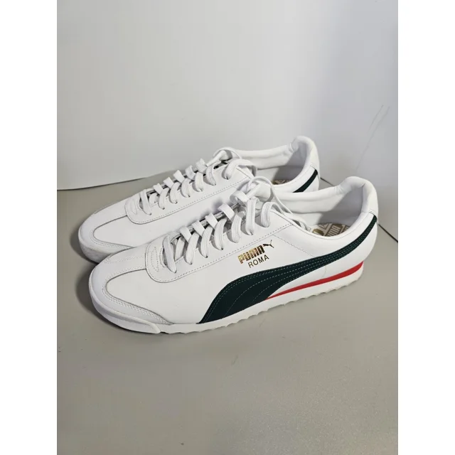 PU & MA Roma Classic White Red Blue Shoes Sneakers Men’s Size 11 /Uses (061)