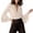 *White, variant on ClodeEU Women's V Neck Bell Long Sleeve Chiffon Top with Ruffle Hem,Casual Pullover Blouse ,Women's Plus L