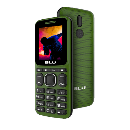 BLU Z4 Music Z250 GSM Unlocked 1.8" Dual Sim FM Radio Flashlight Cellphone - Green