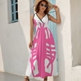 thumbnail image 5 of Pink Lobster Dress Fashion Boho Beach Long Dresses Female Party Printed Maxi Dress, 5 of 9