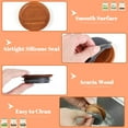 thumbnail image 5 of 6Pack Regular Mouth Mason Jar Lids Acacia Wooden Storage Canning Jar Lids Ball Jars Wooden Lids with Airtight Silicone Seal, Brown, 5 of 8