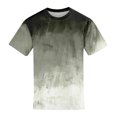 thumbnail image 5 of Mens Gradient Tie Dye Short Sleeve T Shirt Summer Loose Fit Casual Beach Crew Neck Tees Green L, 5 of 5