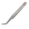 thumbnail image 1 of 2 Types Stainless Steel Tweezers Nail Art Tweezers Manicure Accessory Tools (bend), 1 of 5