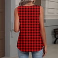 thumbnail image 6 of Kixjoy Red Tank Tops for Women V Neck Trendy Tank Top Sleeveless Casual Beach Pleated Shirts Floral Print Cozy Baggy Shirts for Women, Wine S, 6 of 6