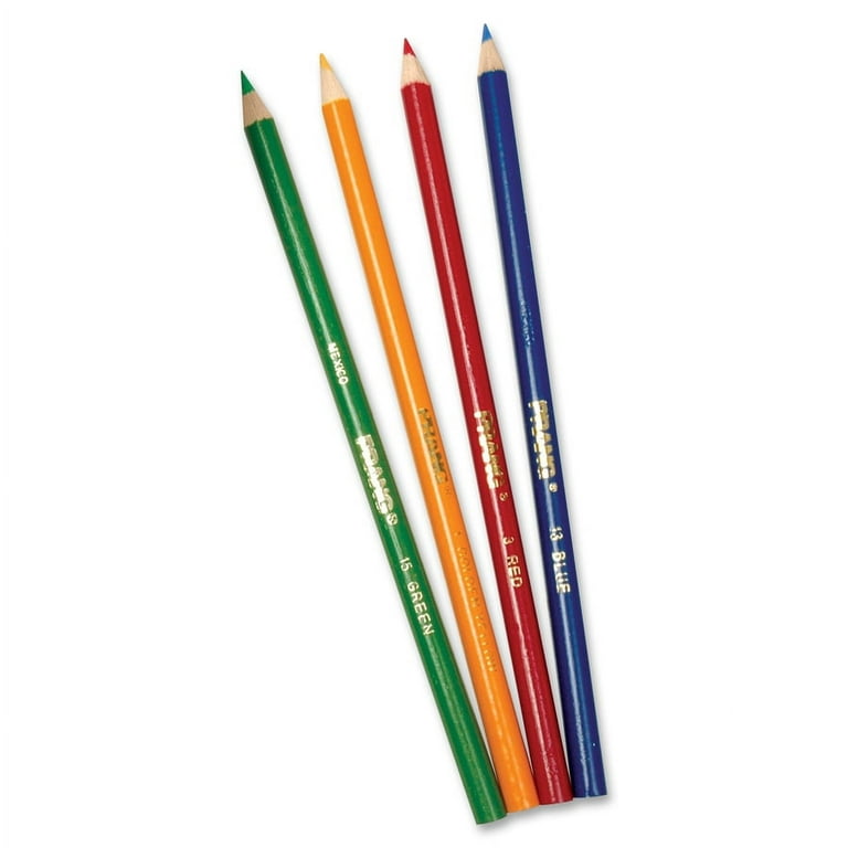 Prang Groove Colored Pencils, Assorted Colors, Set of 12
