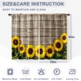 thumbnail image 3 of Rustic Farmhouse Sunflower Kitchen Curtains- Wooden Spring Floral Short Cafe Curtain Decor for Dining Room Tier Curtains Country Farm Decor Rod Pocket Window Drapes 36Inch Length Set, 3 of 6