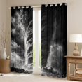 thumbnail image 2 of 3D Tornado Curtains Horror Disaster Pattern Curtains & Drapes Tornado Storm Lightning Window Curtains Cyclone Natural Disaster Theme 30%-50% Blackout Curtains 42''Wx90''L, 2 of 6