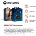 thumbnail image 2 of Motorola Bluetooth Wireless Headphones with Microphone, Moto XT220 Over-Ear Headphones in-Line Control for Calls - Foldable Head Phones, Adjustable Headband - Dynamic Bass, Clear Sound - Black, 2 of 6