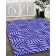 thumbnail image 2 of Ahgly Company Indoor Rectangle Patterned Purple Mimosa Purple Area Rugs, 6' x 9', 2 of 6