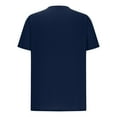 thumbnail image 5 of VSSSJ Crewneck T-Shirts for Men Short Sleeve Casual Muscle Fit Waffle Texture Shirt Summer Basic Solid Color Athletic Gym Fitness Tee Tops Navy XXL, 5 of 6