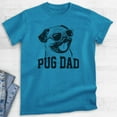 thumbnail image 2 of Pug Dad T-shirt, Unisex Men's Shirt, Pug Owner, Best Dog Dad Gift, Heather Blue, Small, 2 of 6