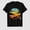 Black-20, variant on Wolf and Red Sun Japanese Style Dark Forest Art T-Shirt