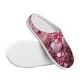 thumbnail image 3 of Fotbe Pink Glitter Heart Candy Pattern Women's Fuzzy Curly Fur Memory Foam Loafer Slippers Indoor Outdoor Slippers Winter Home Shoes-42/43, 3 of 7