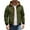 Army Green#flannel jackets for men, variant on Men's Puffer Jacket - Fleece Waterproof Winter Zip Up Jackets with Detachable Hood Thicken Thermal Outdoor Coats Pink,XL