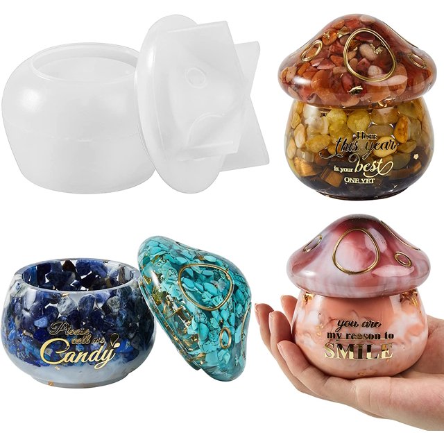 Molde de tanque de resina, molde de resina de silicona para botellas de almacenamiento DIY Liwei Molde de tanque de resina