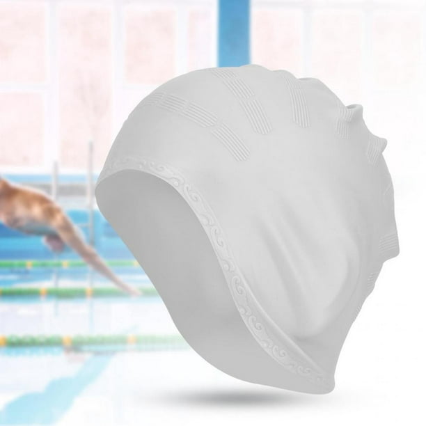 YLSHRF Swim Pool Hat, 3 Colors Stretchy Swim Hat, Long Hair/Ear Protection  For Swimming Pool Adult Children Unisex