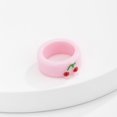 thumbnail image 4 of Women Ring Resin Round Cute Decorative Finger Ring Knuckle Ring Stackable Ring, 4 of 10