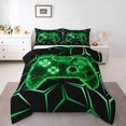 thumbnail image 2 of Erosebridal Striped Abstract Bedding Queen Comforter Set, Futuristic Gamepad Down Comforter, Gamer Sport Decor, Lightweight, 2 of 7