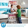 thumbnail image 3 of Melissa & Doug Wooden Snacks and Sweets Food Cart - 40+ Play Food Pieces, Reversible Awning, 3 of 11