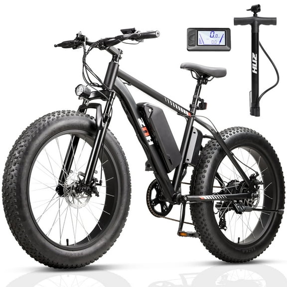 ZNH Peak 1000w Electric Bicycle for Adults,24*4 Fat Tire Ebike for Snow&Beach, Electric Mountain Bike w 48V 13AH Removable Battery, UL2849 , Black