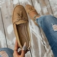 thumbnail image 5 of Pandaie Ballet Flats for Women Closed Round Toe Slip on Bowknot Flats Shoes Vintage Work Business Casual Dressy Penny Loafers Khaki Size 9.5, 5 of 8
