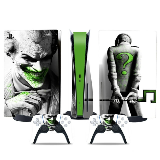 PS5 optical drive version sticker, cool PS5 skin, controller handle,for PS5 console and controller,DC cartoon,Joker6