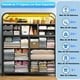 thumbnail image 4 of Mueble de Almacenaje, Tocador de Tela no Tejida con luz LED y Enchufe, 11 Cajones, 4 Ganchos, Ideal para Dormitorios, Salones y Recibidores, 90 x 28 x 120 cm (Negro), 4 of 9