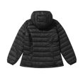 thumbnail image 2 of AUDeals Boys Girls Packable Puffer Jacket, Kids Hooded Lightweight Coat with Storage Bag, Warm Windproof Polyester Outerwear (Black, 11-12 Years), 2 of 6