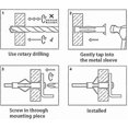 thumbnail image 4 of 60 Pieces Plasterboard Dowels, Plasterboard Dowels With Screws, Plasterboard Wall Fixings, Hollow Wall Fixings, For Plasterboard Wall Installation, Ve, 4 of 5