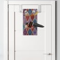 thumbnail image 2 of Geometric Hanging Pocket Organizer, Colorful Patchwork Style Oriental Ornamental Colorful Rhombuses Inspired, Printed Polyester Storage Bag with Pockets, 9" x 16", Multicolor, 2 of 2