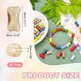 thumbnail image 2 of Uxcell 20 pcs Bone Porcelain Beads, Cute Handmade Dog Bone Porcelain Ceramic Beads Animal Loose Spacer Beading 2.5mm Holes for DIY Crafts Jewelry Making Bracelets (Coffee White), 2 of 6
