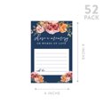 thumbnail image 5 of Koyal Wholesale Share a Memory Cards, Navy Blue Orange Fall Watercolor Flowers Cards for Wedding, Going Away, 52-Pk, 5 of 5