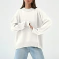 thumbnail image 2 of Women's Cozy Crew Neck Pullover Sweater Fashionable Knit Top For Fall Winter Casual Wear Soft Comfortable Everyday Outfit, 2 of 2