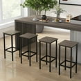 thumbnail image 4 of Safeplus 26" Square Industrial Bar Stools,Set of 4 Barstools with Metal Footrest for Dining Room, Kitchen, 4 of 7