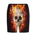 thumbnail image 4 of Naloa Satanic Skull Men's Short Pajama Pants, Lounge Comfort Shorts with Elasticized Waistband and Side Pockets - Large, 4 of 9