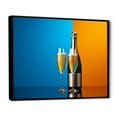 thumbnail image 2 of Designart "Blue And Golden Champagne Contrast Mosaic" Champagne Floater Framed Canvas Wall Art, 2 of 5