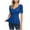 Blue, variant on Womens Summer Tops Elegant V Neck Puff Short Sleeve Shirts Peplum Slim Fitted Blouses for Going Out Pink M