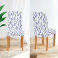 thumbnail image 3 of Yayeee 2 Pack Dining Chair Covers Stretch Parson Chairs Slipcovers Seat Protector, Watercolor Lavender Pattern, 3 of 6
