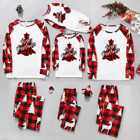 

Dezsed Christmas Pajamas for Family Christmas Baby Kids Child Printed Top+Pants Family Matching Pajamas Set