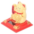 thumbnail image 1 of Japanese Lucky Cat Car Decoration, Solar Powered Waving Fortune Cat Welcome Gift Durable Plastic Exquisite Craftsmanship Energy Efficient, 1 of 8