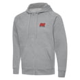 thumbnail image 2 of Men's-Antigua Heather Gray Joey Logano Big & Tall Victory Full-Zip Hoodie, 2 of 3