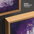 thumbnail image 4 of wall26 Framed Canvas Print Wall Art Purple Glitter White Crystal Chandelier Decorative Lights Digital Art Realism Contemporary Chic Relax/Calm for Living Room, Bedroom, Office - 24"x36" Nat, 4 of 5