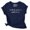 Navy Blue (Silver Foil), variant on Inkmeso Graphic Printed Quote Tshirt For WoMen's Think It. Want It. Work For It Scoop Neck Tee