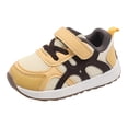 thumbnail image 5 of Toddler Shoes Baby Boys Girls Walking Running Sneakers Breathable Mesh Color Block Lightweight Non Slip Tennis Sport Athletic Shoes Yellow 6 Infant, 5 of 5