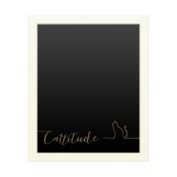 Trademark Fine Art 'Underlined Cats II Black' Chalkboard by Veronique Charron