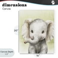thumbnail image 4 of Stupell Industries Farmhouse Jungle Friends Baby Elephant Canvas Art, 16 x 20, by Christine Simpson Art, 4 of 8