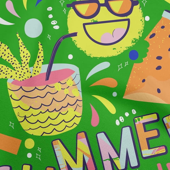 oneOone Cotton Poplin Twill Green Fabric Tropical Summer Sewing Fabric By The Yard Printed Diy Clothing Sewing Supplies 56 Inch Wide