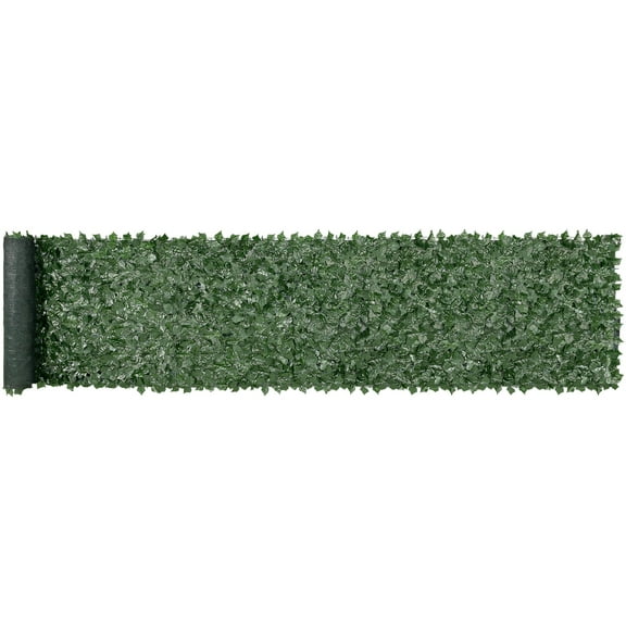KFFKFF 39"x198" Artificial Faux Ivy Leaf Fence Screen with Mesh Cloth Backing