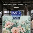 thumbnail image 3 of High Precision Body Weight Scale Smart Bathroom Scales with Large LCD Display(400lbs),Decorative for Bedroom-Watercolor Floral Border With Pink And Sage Green Tones, 3 of 4