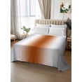 thumbnail image 2 of Gray Orange Full Size Flat Sheet, Wrinkleproof & Fadeproof Cooling Flat Bed Sheet Only, Modern Gradient Geometric Breathable Soft Bedding Top Sheets 81 x 96 Inches, 2 of 8